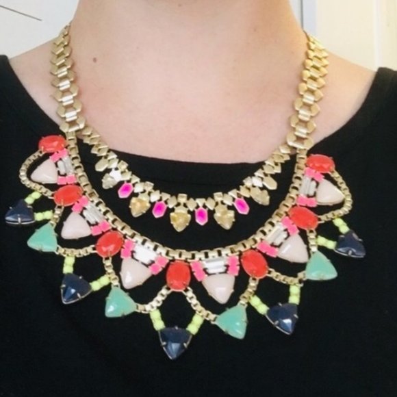 Stella & Dot | Retired BeautifullyColorful Jewel Tone Fanella StatementN… - Picture 7 of 16